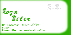roza miler business card